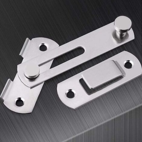 KZQ Paquete de 4 pestillos de acero inoxidable para puerta de granero, cerradura para puerta plegable, cerradura para puerta corredera, cerradura antigua, pestillos para puerta de vinoteca (platea
