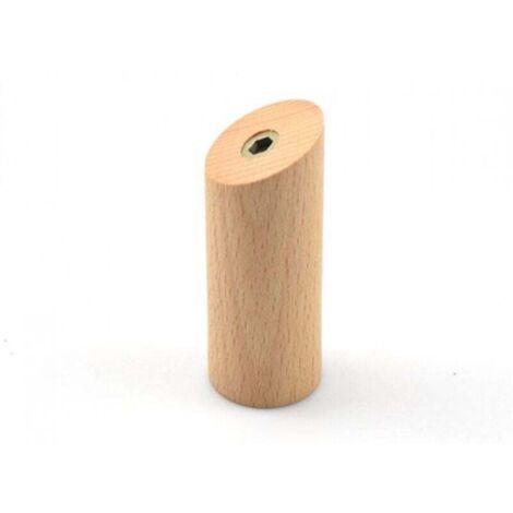 KZQ Paquete de 6 ganchos de pared de madera natural, resistentes y rústicos, para colgar toallas, abrigos y plantas Perchero de pared para la entrada y el sombrerero (haya)