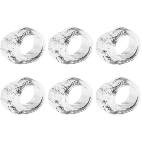 KZQ Paquete de 6 protectores de manijas de puerta, de PVC, anticolisión, transparentes, con anillo de parachoques, para proteger paredes, puertas, ventanas y muebles.