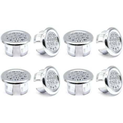 KZQ Paquete de 8 anillos antidesbordamiento para fregadero, tapón antidesbordamiento, tapa de desagüe, embellecedor de fregadero con orificio redondo, anillo de malla antidesbordamiento para baño,