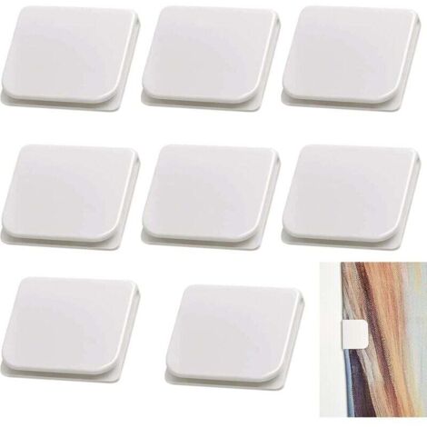 KZQ Paquete de clips autoadhesivos para cortina de ducha, protección contra salpicaduras, a prueba de viento, sin taladrar, tope, protector, accesorios de baño para la ducha