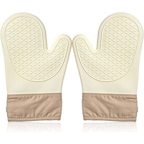KZQ Par de guantes de cocina, agarraderas para la cocina, agarraderas de silicona, guantes de horno, guantes de cocina, guantes de horno resistentes al calor