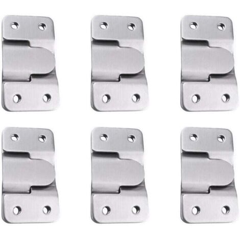 KZQ pares [paquete de 12] Soporte de montaje oculto con hebilla de enclavamiento para colgar, herrajes de pared de acero inoxidable para colgar cuadros, espejos, marcos, salpicaderos y muebles.