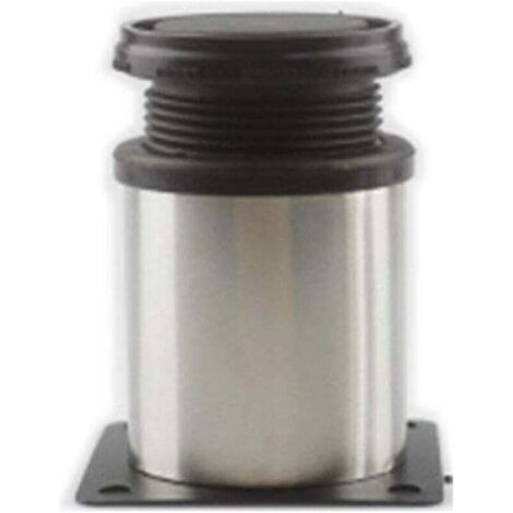 KZQ Patas ajustables de acero inoxidable para muebles, patas redondas para sofá, juego de 4, perfectas para sofá, sillón, otomana, cama y mesa de centro (altura: 8 cm).