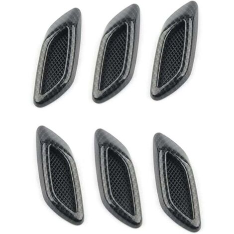 KZQ pegatinas universales para rejilla de ventilación de capó, diseño de fibra de carbono.