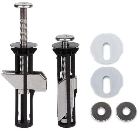 KZQ Pernos y tornillos universales para asiento de inodoro, fijación de asiento de inodoro con bisagra de liberación rápida, kit de reemplazo de asiento de inodoro de fácil instalación (2 piezas)