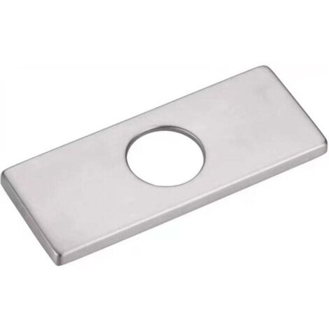 KZQ Placa de cubierta para grifo de fregadero de cocina de un solo orificio, placa de cubierta cuadrada de acero inoxidable para cubrir orificios de montaje no utilizados, placa de cubierta para g