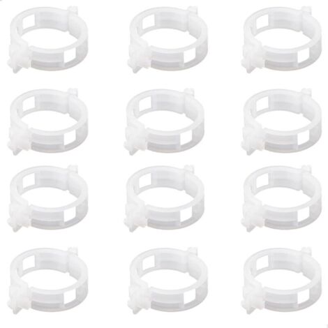 KZQ Plant Clips, supporto per ortaggi, pomodori e piante rampicanti, confezione da 100, clip riutilizzabili in plastica bianca per piante, per germogli piccoli e grandi e piante rampicanti.
