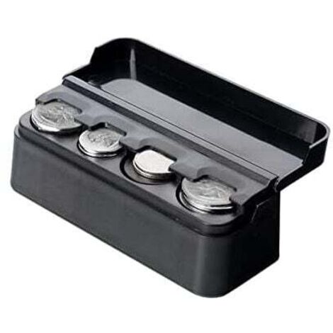 KZQ - Portamonedas, Caja de Almacenamiento, Organizador de Monedas, Caja de Almacenamiento de Monedas para Coche, Portamonedas Portátil de Plástico para Coche, 11,5 x 4 x 3,8 cm