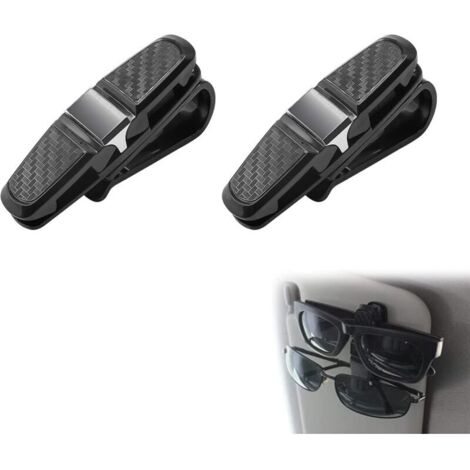 KZQ Portaocchiali e Visiera Parasole per Auto, Porta Carte e Organizzatore per Occhiali da Sole, Nero