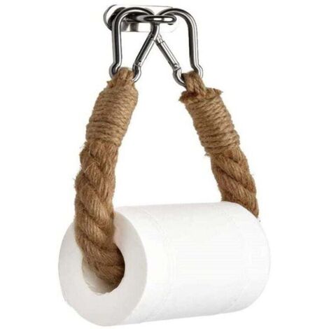 KZQ Portarrollos de cuerda, toallero de cuerda de cáñamo para baño y cocina, portarrollos de papel higiénico, portarrollos de papel higiénico
