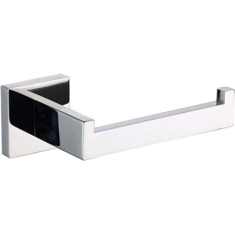 KZQ Portarrollos de papel higiénico de acero inoxidable SUS304, moderno soporte cuadrado semiabierto para grifo de baño, montaje en pared, dispensador de rollos de papel higiénico antipolvo para b