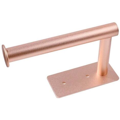 KZQ Portarrollos de papel higiénico de pared para baño, cocina e inodoro, color oro rosa