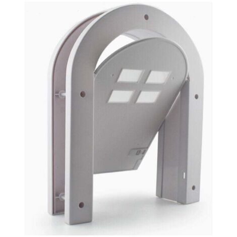 KZQ Puerta para gatos de interior con forma única, puerta para mascotas, con cerradura para perros y gatos de hasta 150 cm, fácil instalación y segura, ideal para amantes de las mascotas (blanca)