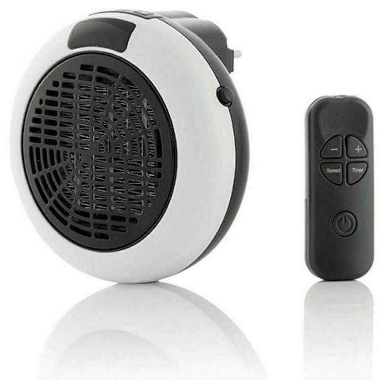 KZQ - Radiateur Soufflant Mural Electrique - Chauffage Prise Murale avec Thermostat et Minuterie - Chauffage sur Prise avec Télécommande, Salon,