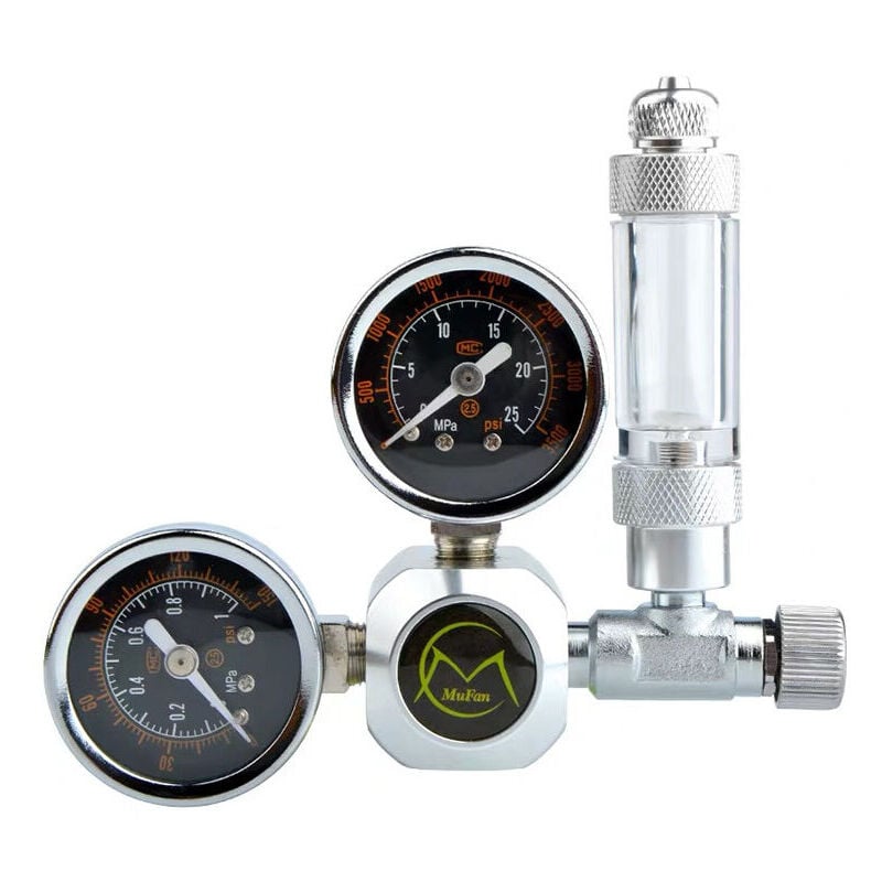 KZQ - Réducteur de pression CO2, régulateur de pression pour aquarium, aquarium avec compteur de bulles d'air