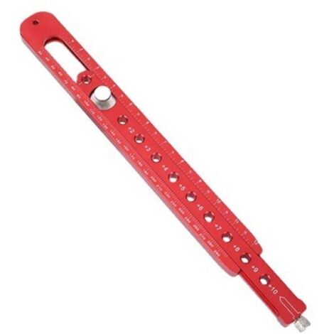 KZQ Regla de marcado y compás de aleación de aluminio ajustable para carpintería (350 mm)