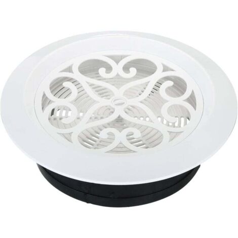 KZQ Rejilla de ventilación redonda de 75 mm, difusor de techo ABS ajustable con rejilla de ventilación y mampara para baño, cocina y sala de estar, color blanco