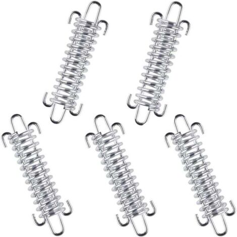 KZQ Resorte de acero para toldo, hebillas de resorte, tensor de cuerda para toldo, apto para playa, escalada, camping, accesorios de fijación, 5 unidades