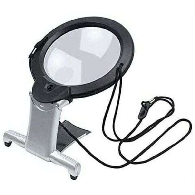 Image of Riesenlupe mit LED-Lampe, freihändige Leselupe für Hals und Büro - KZQ