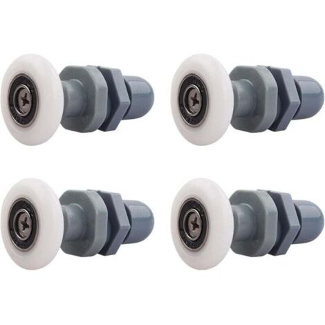 KZQ Rodillos para mampara de ducha, 4 piezas de repuesto para puertas corredizas de vidrio (27 mm)