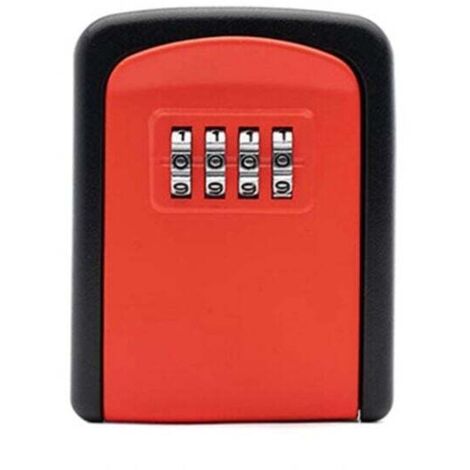 KZQ (rojo) CAJA DE LLAVES DE SEGURIDAD DE PARED 75 x 90 x 33 mm