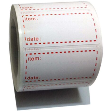 KZQ Rollo de 2 etiquetas autoadhesivas para congelador (1000 unidades, 50 x 25 mm), extraíbles, para el hogar o el restaurante.