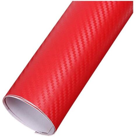 KZQ Rotolo di vinile autoadesivo lucido rosso 127x30 cm per rivestimento auto
