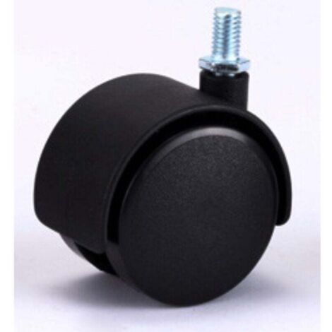 KZQ Ruedas giratorias de nailon sin freno, 40 mm, M8, paquete de 4