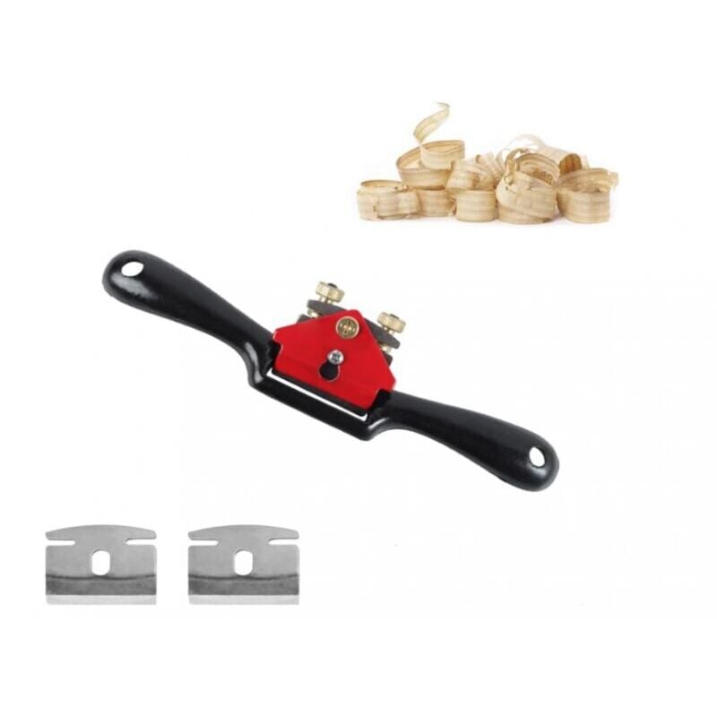 Image of Schweifhobel, Handhobel zum Holzschneiden, verstellbarer Kantenhobel mit 2 Ersatzklingen - KZQ