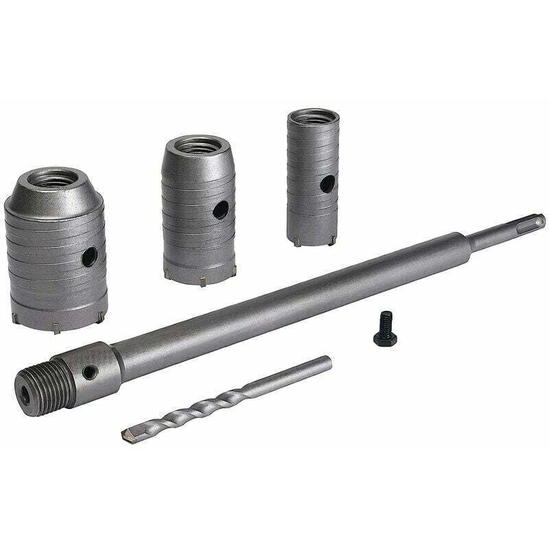 KZQ - Scie à Cloche Trépan, 30mm, 40mm, 50mm Set de Scies Cloches , Trépan Béton 350 mm sds Plus Tige d'Extension Pointe en Carbure de Tungstène,Scie