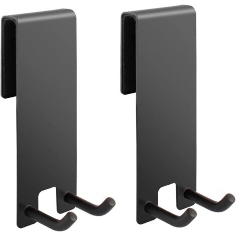 KZQ Set di 2 barre portasciugamani senza foratura per box doccia, ganci doccia in acciaio inossidabile per vetro spesso 12 mm