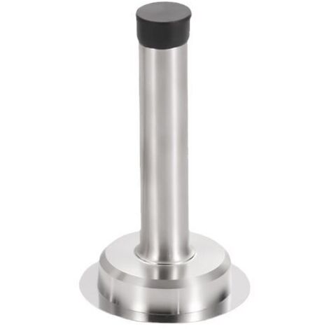 KZQ Set di 2 fermaporta da parete in acciaio inox, fermaporta in acciaio inox da 12 cm, montaggio a parete, con paracolpi in gomma. Include clip per parete e porta.