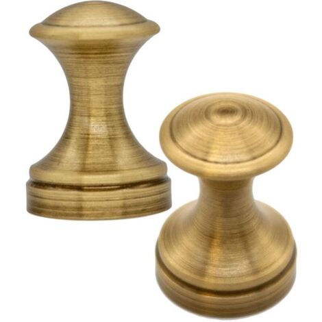 KZQ Set di 2 ganci da parete in ottone massiccio - Design classico - Bronzo