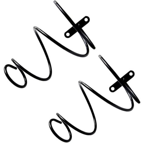 KZQ Set di 4 portabottiglie per vino in metallo a spirale para pared, colore negro