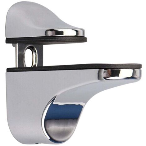 KZQ Soporte ajustable para estante de vidrio de 2 piezas, para estantes de madera/vidrio con un grosor de 2 a 23 mm.