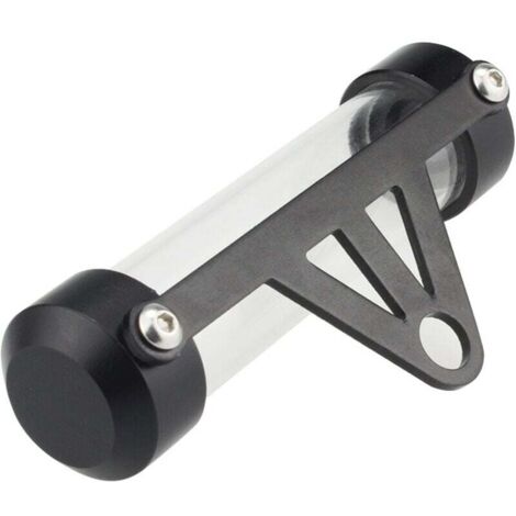 KZQ Soporte cilíndrico para marco de disco de seguridad para motocicleta, de aleación de aluminio y acrílico, impermeable, para la mayoría de motocicletas, 11 x 2,6 cm (4,3 x 1,02 pulgadas) (negro