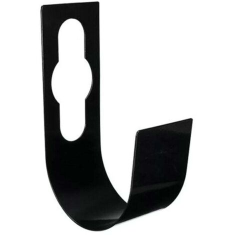 KZQ Soporte de manguera de jardín de acero negro, gancho extensible para almacenamiento de mangueras de jardín, colgador de manguera de pared de metal para exteriores, resistente, 1 paquete (21,5