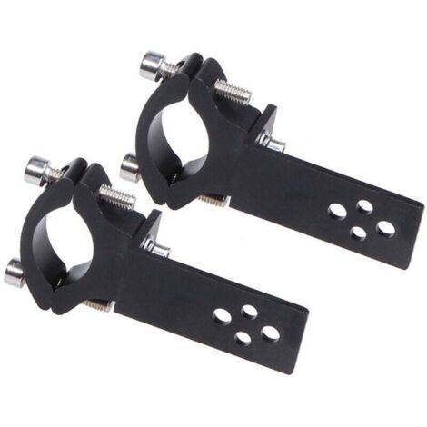 KZQ Soporte de montaje para faro de motocicleta, soporte para foco de motocicleta, kit de abrazadera para luz antiniebla auxiliar de conducción de motocicleta, compatible con parachoques de motoci