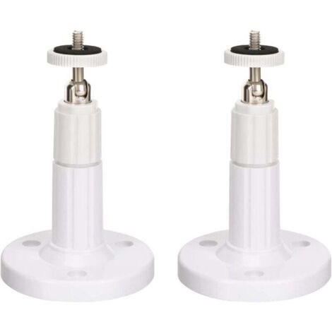 KZQ - Soporte de pared para cámara de seguridad interior/exterior (2 unidades), ajustable para techo, compatible con Arlo, Arlo Pro y otros modelos (blanco)