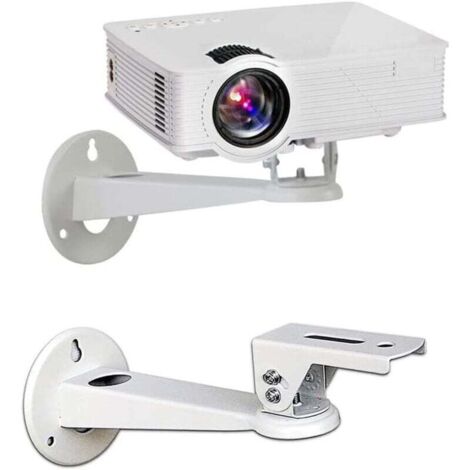 KZQ - Soporte de pared para miniproyector (1 unidad), tornillo M4 de 6,3-7,87 pulgadas, rotación de 360° e inclinación de 60°, para cámara, proyector y cámara web (acero al carbono)