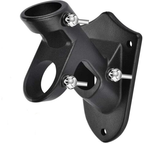 KZQ Soporte para asta de bandera, de aleación de aluminio resistente, resistente y antioxidante (1 unidad, color negro)
