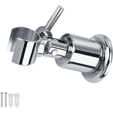 KZQ Soporte para cabezal de ducha con tornillos, soporte de ducha, soporte de metal para cabezal de ducha, soporte ajustable para cabezal de ducha, soporte de pared para cabezal de ducha