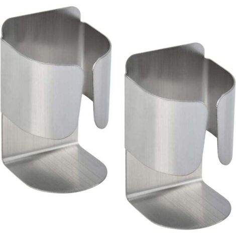 KZQ - Soporte para cepillo de dientes eléctrico de acero inoxidable, autoadhesivo, sin perforaciones, para baño y cocina.