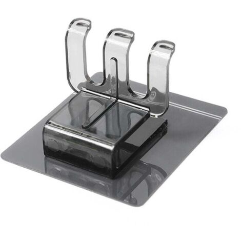 KZQ Soporte para cepillos de dientes, soporte de pared para pasta de dientes, soporte para cepillos de dientes, soporte para enjuague bucal, soporte negro sin perforaciones (negro)