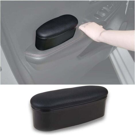 KZQ - Soporte para reposabrazos de puerta de coche, cojín para codo izquierdo, repuestos para coche, para aliviar la fatiga del brazo del conductor (negro)