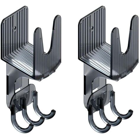 KZQ - Soporte para tapas de ollas (2 unidades), estante de pared con 3 ganchos, autoadhesivo y con clavos, ideal para organizar y almacenar en la cocina.