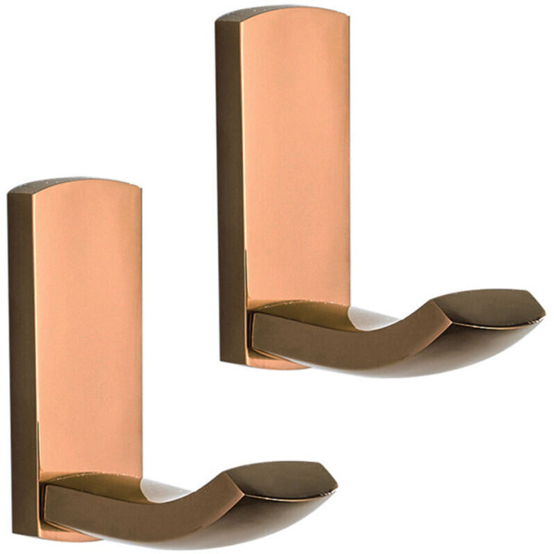 Image of KZQ - Spiel mit 2 Ganchos de pared de latón para baño (oro rosa)