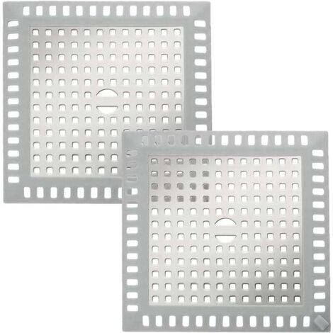 KZQ Tapón cuadrado para fregadero de cocina, protector de desagüe, filtro de desagüe de bañera, tapa de desagüe de ducha con ventosa para ducha, lavabo, bañera, 12,3 x 12,3 cm