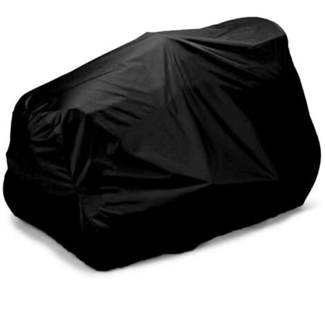 KZQ Telo copri tosaerba da esterno, telo copri tosaerba impermeabile in poliestere Oxford 210D, resistente ai raggi UV (nero, 183 x 137 x 117 cm)